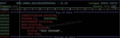 Cobol Coding Sheet
