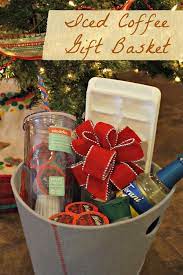 Iced Coffee Gift Basket Ideas Iced Coffee Gifts Coffee Gift Basket Coffee Gift Baskets