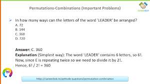 Permutation And Combination Important Problems Permutations And Combinations Combination Formula Combination Problems