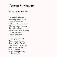 Dream Variations By Langston Hughes Read More Poems At Poets Org Langston Hughes Poems Langston Hughes Poems