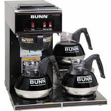 Bunn Commercial Coffee Maker Pourover Brewer Vp17 3blk Machine W 3 Warmers Commercial Coffee Makers Coffee Brewer Filter Coffee Machine