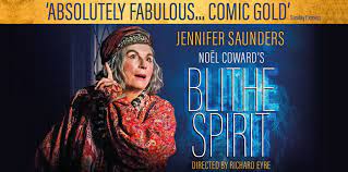 Blithe spirit is a movie starring isla fisher, dan stevens, and leslie mann. Blithe Spirit Starring Jennifer Saunders Malvern Theatres