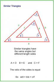 How To Calculate The Sides And Angles Of Triangles Similar Triangles Math Word Problems Middle School Math
