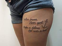 A tattoo is a form of art that happens to be done on a person's body. Script Tattoo With Anchor By Electronic Sin On Deviantart