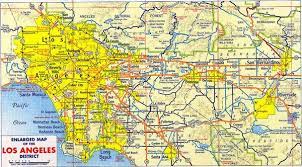 New La Large Detailed Road Map Of Los Angeles Of 1955 Los Angeles Large Detailed Road Map Of 1955 Los Angeles Map Map America Map