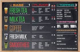 Art Of The Menu Boba Bubble Tea Shop Bubble Tea Menu Coffee Menu