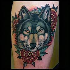 Ourendlessdays W T Norbert Wtnorbert Wolf Tattoo Traditional Wolf Tattoos Wolf Tattoo Design