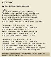 Recuerdo By Edna St Vincent Millay One Of My Favorites And Definitely Worth A Quick Read Simple Sayings Quotes And Notes Poems