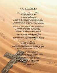 The Game Of Life Christian Poems Family Poems Inspirational Poems About Life