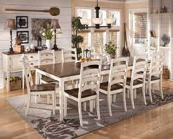 Whitesburg 11 Piece Extension Table Set By Signature Design By Ashley Brown Dining Room White Dining Room Furniture Brown Dining Room Table
