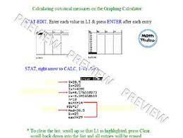 Mean Median Mode Range Standard Deviation Standard Deviation Graphing Calculator Teacher Lessons