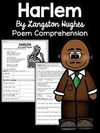 Poem Analysis Multiple Choice And Open Ended Questions 19 Total Questions Key Reading Comprehension Worksheets Reading Comprehension Langston Hughes Poems