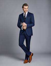 The navy suit is perfect for looking sharp in the boardroom, and exudes executive style. Men S Royal Blue Twill Slim Fit Suit Hawes Curtis