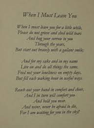 When I Must Leave You Grandfather Quotes Funeral Poems Helen Steiner Rice Poems