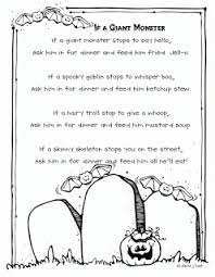Halloween Poem Monster Menu Halloween Poems Halloween Poems For Kids Shared Reading Kindergarten