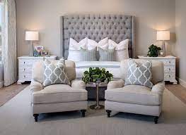 A Soothing Color Palette Of Whites And Soft Greys Make Of This Bedroom A Great Place To R Master Bedroom Interior Relaxing Master Bedroom Master Bedrooms Decor