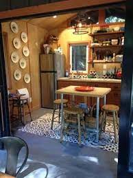 A Black And White Patchwork Was Used In For This Russian River Getaway In Sonoma California Cement Tile Cement Flooring