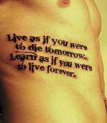 Some men may also choose to tattoo the backs of their neck. Inspirational Tattoo Quotes For Men Tattoo Quotes For Men Good Tattoo Quotes Motivational Tattoos