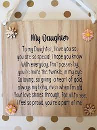 Daughter Sign Personalised Daughter Gift Daughter Poem Etsy Daughter Poems Daughter Quotes My Daughter Quotes