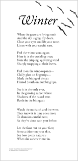 Winter Winter Poems Kids Poems Childrens Poetry