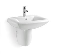half pedestal square basin,wash basin