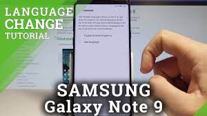 How To Change Language On Samsung Galaxy Note 9 Set Up Language Hardreset Info Youtube