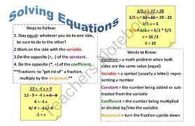 Teachers Notebook In 2021 Solving Equations Equations Anchor Charts
