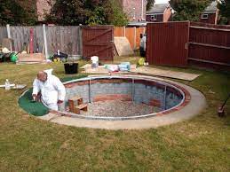 safe and cool: a sunken trampoline for