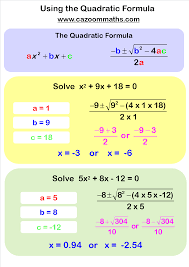 Using The Quadratic Formula Math Methods Learning Mathematics Gcse Math