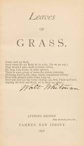 Leaves Of Grass First Edition Signed Walt Whitman Bauman Rare Books Walt Whitman Quotes Walt Whitman Poems Walt Whitman