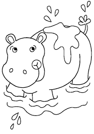 Pick a nice shade of brown for the floor where the hippo is standing. Free Printable Hippo Coloring Pages For Kids Hippo Crafts Animal Coloring Pages Coloring Pages