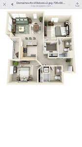 2 Bedroom Apartment Floor Plan 3d One Bedroom Apartments 3d Floor Plan Studi 2 Bedroom Apartment Floor Plan Studio Apartment Floor Plans Apartment Floor Plan