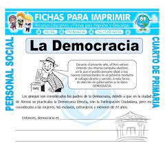 Como es el caso de varios paises con monarquías constitucionales teniendo sistemas de democracia. Que Es Democracia Para Cuarto De Primaria Fichas Para Imprimir