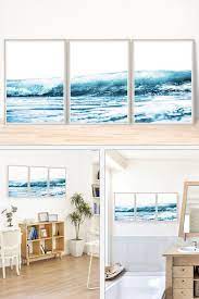 Ocean Decor Triptych Wall Art Pastel Beach Print See On Etsy Https Etsy Me 2bgsgma Beach House Decor Beach House Interior Modern Beach House