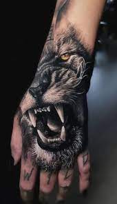 15 Tattoo Ideen Mann Wolf Lion Hand Tattoo Hand Tattoos For Guys Hand Tattoos