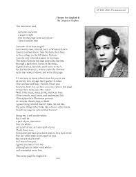 Its Not Easy To Know What Is True For You Or Me Theme For English B My Favorite Poem Langston Hughes Langston Hughes Poems Langston Hughes Poetry