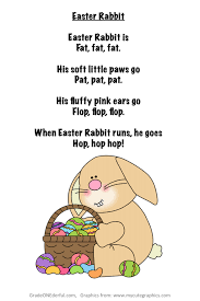 A Free Easter Poem Suitable For Early Primary Grades A Colour Version And Two Black And White Versions Easter Poems Kindergarten Poems Easter Songs For Kids