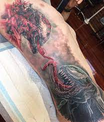 Venom Vs Carnage Side Piece Best Tattoo Ideas Designs Venom Tattoo Marvel Tattoos Marvel Tattoo Sleeve