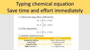 3 Ways To Type Chemical Reaction Chemical Equation Reaction Arrows In Word 2007 Above 2018 Youtube