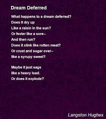 Dream Deferred Poem By Langston Hughes Poem Hunter Langston Hughes Poems African American Poems Langston Hughes