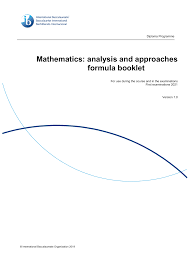 Ib Maths Analysis And Approaches Formula Booklet