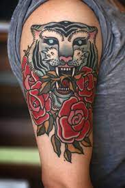 Fully Healed Traditional White Tiger By Sean White Tiger Tattoo Tattoos Wonderland Tattoo