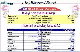 مذكرة اللغة الانجليزية للصف الأول الثانوى ترم أول 2020 مستر محمد فوزى موقع مدرستى