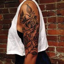 30 Beautiful Tattoos On Dark Skin Half Sleeve Rose Tattoo Girls With Sleeve Tattoos Beautiful Tattoos