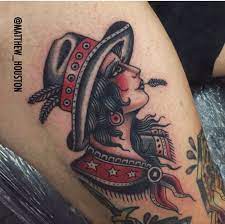 Pin By Kelly Van Engelen On Tattoos Traditional Tattoo Cowgirl Tattoos Cowboy Tattoos