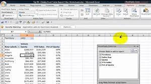 How To Generate Multiple Reports From One Pivot Table Excel Excel Formula Pivot Table