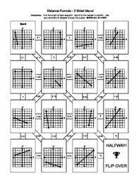 Distance Formula Double Sided Maze Activity With 6 Exi Distance Formula Teaching Math Algebra Classroom