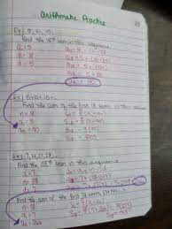 Arithmetic Sequences And Series Practice Sequence Series Geometry Lessons Algebra Formulas