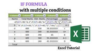 If Formula Excel How To Apply If Formula In Excel If Formula With Mu Microsoft Excel Tutorial Excel Tutorials How To Apply