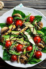 Avocado Salat Mit Gebratenen Champignons Rezept Avocado Salat Rezepte Gesunde Rezepte